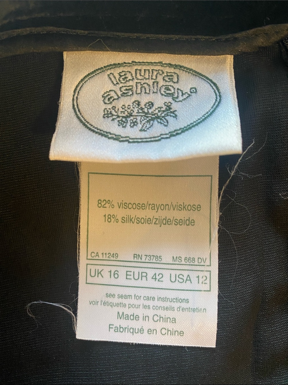 Laura Ashley Black Velvet‎ Maxi Skirt Size 12 Romantic Vintage - Picture 5 of 10